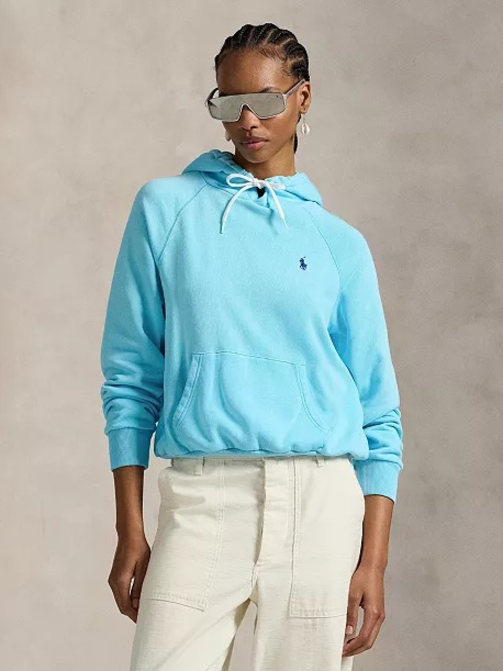 Polo by Ralph Lauren Light Blue Hooded Pullover Sweatshirt